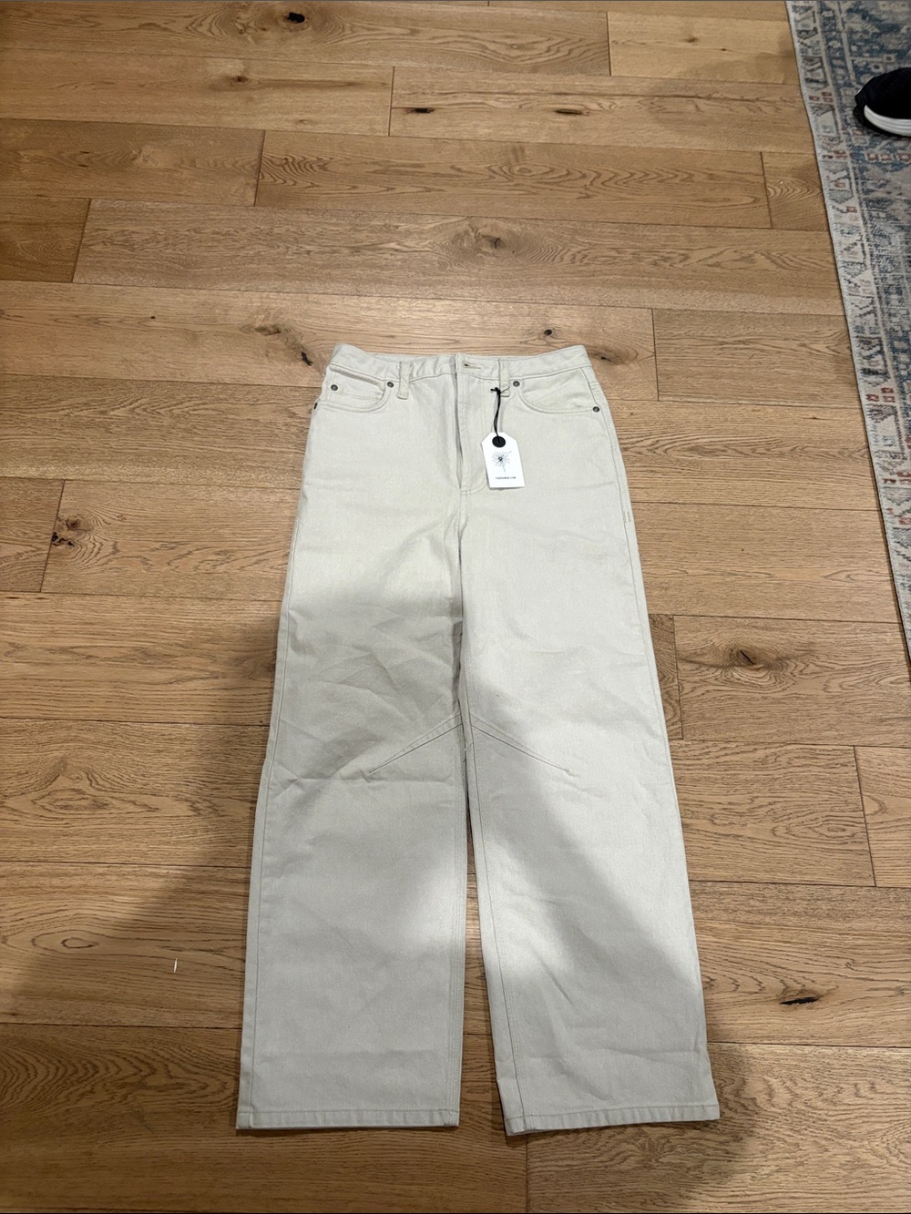 Rowen Off-White Straight-Leg Jeans
